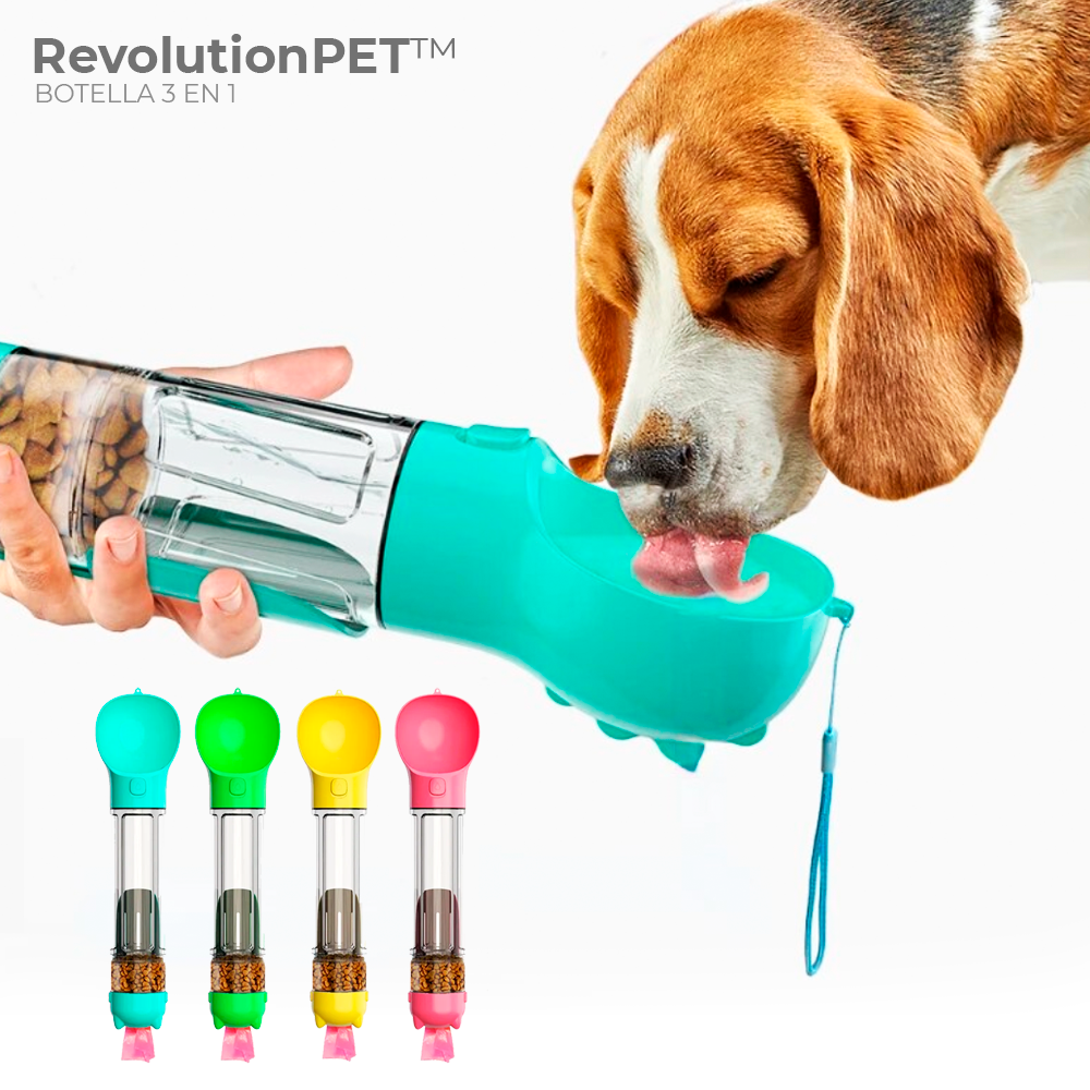 BOTELLA 3 EN 1 REVOLUTIONPET™ MASCOTAS MULTIFUNCIONAL ⭐⭐⭐⭐⭐