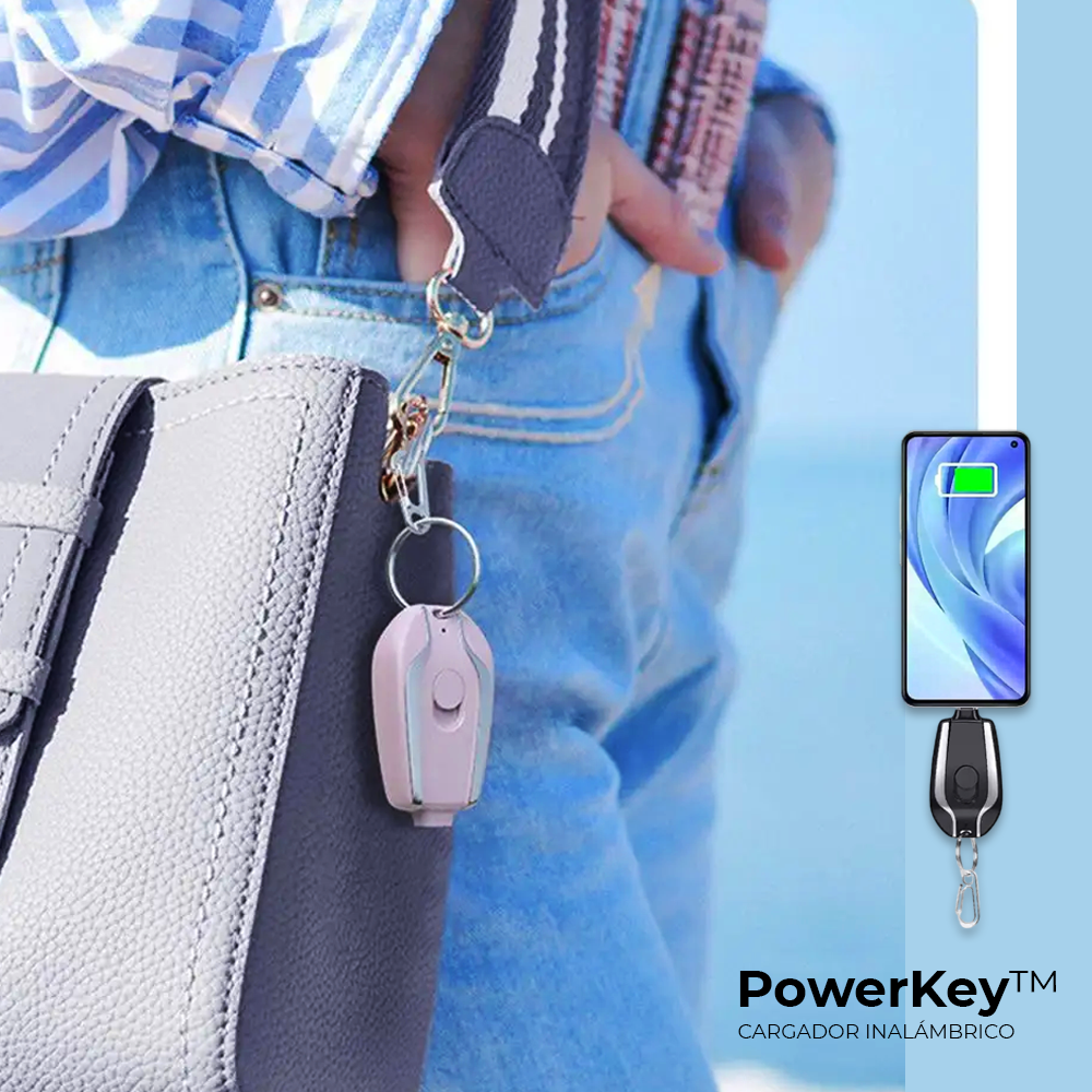 CARGADOR PORTÁTIL LLAVERO USBC / IPHONE POWERKEY™ ⭐️⭐️⭐️⭐️⭐️