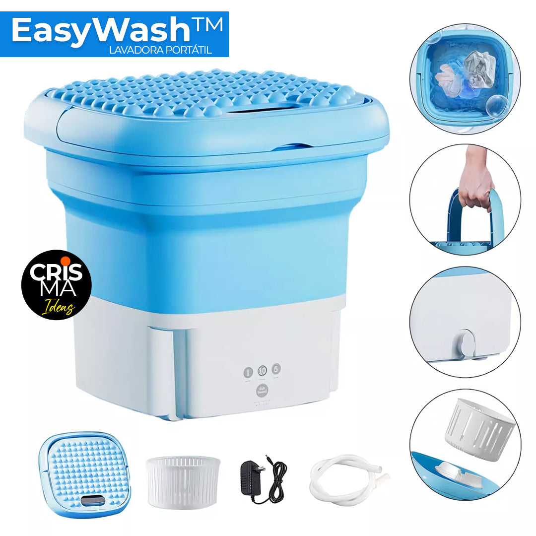 MINI LAVADORA PORTÁTIL PLEGABLE EASYWASH™ ⭐⭐⭐⭐⭐ + 12 PASTILLAS DE LAVADO
