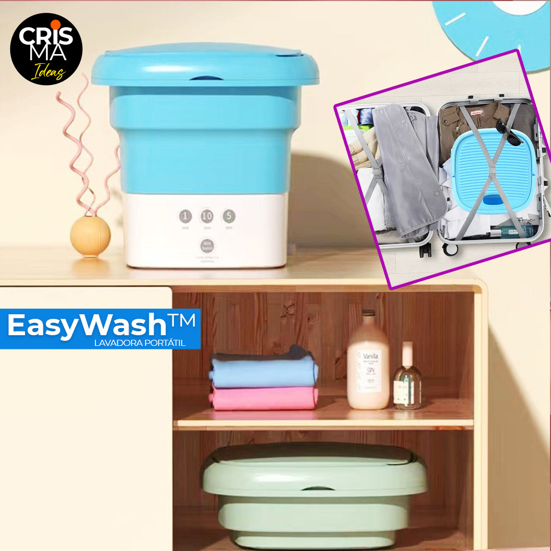 MINI LAVADORA PORTÁTIL PLEGABLE EASYWASH™ ⭐⭐⭐⭐⭐ + 12 PASTILLAS DE LAVADO