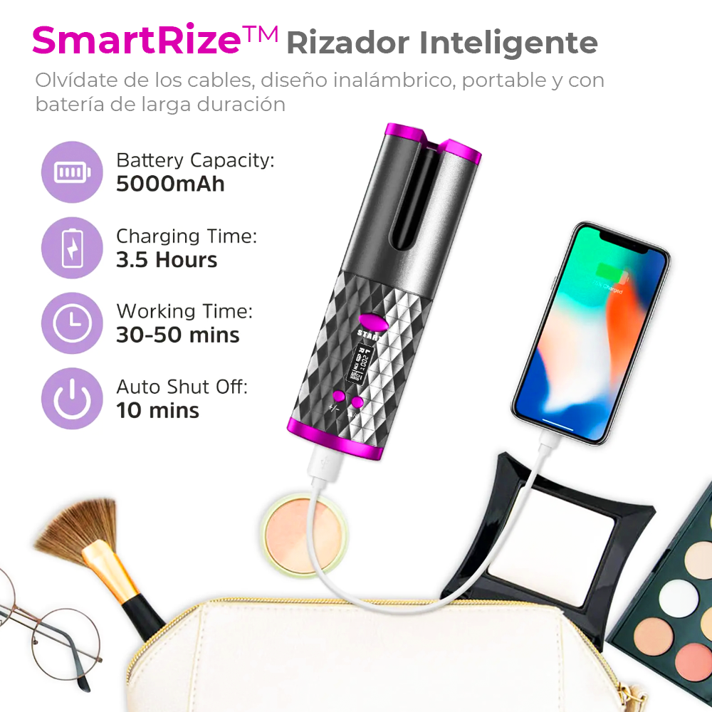 RIZADOR INALÁMBRICO DE CABELLO SMARTRIZE™ ⭐⭐⭐⭐⭐